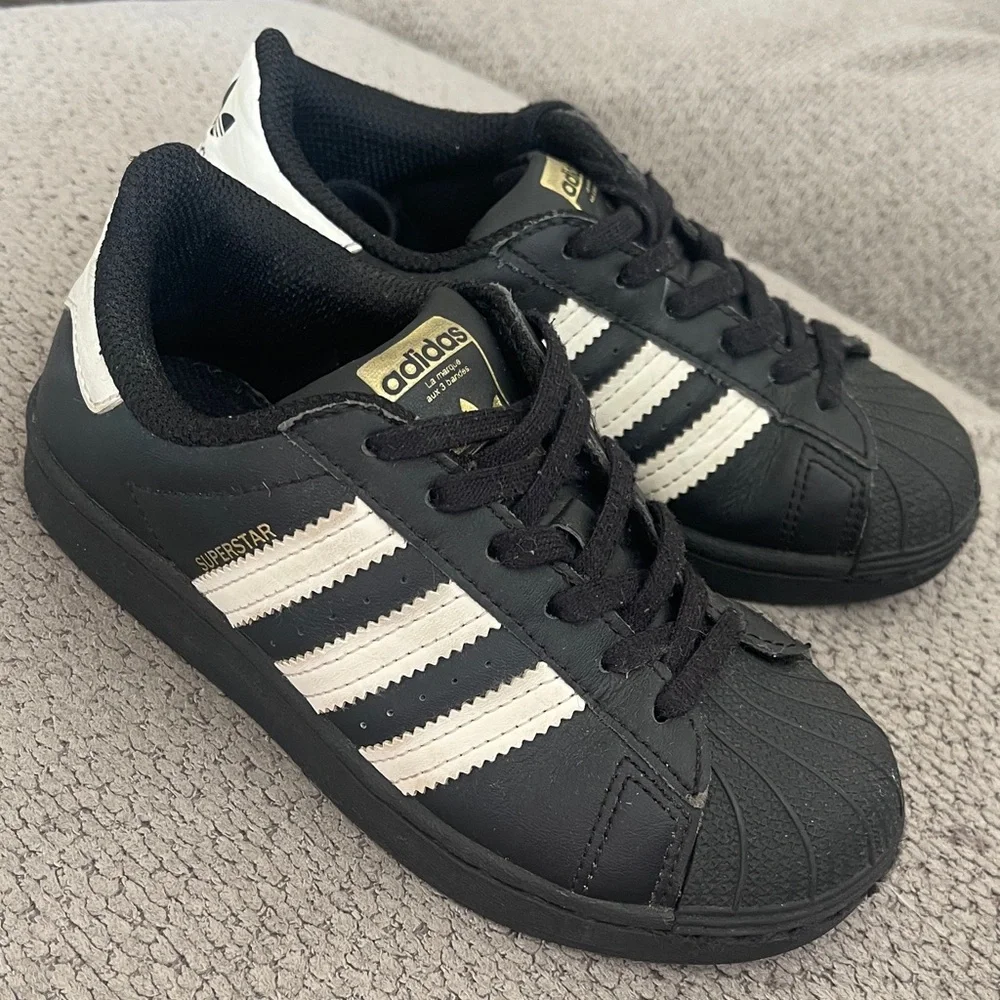 Adidas Kids Superstar Black and White Sneakers